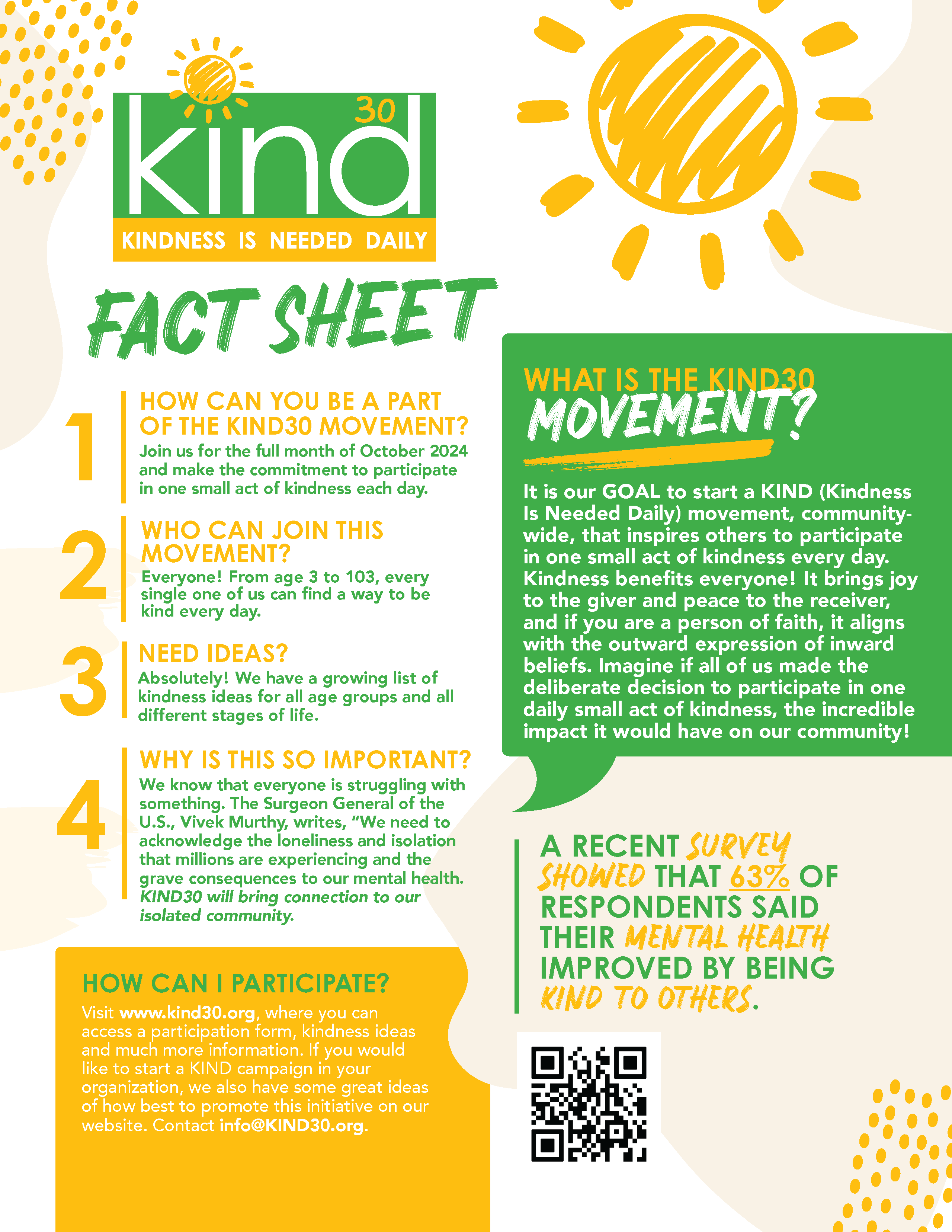 Kind30 Information Fact Sheet.